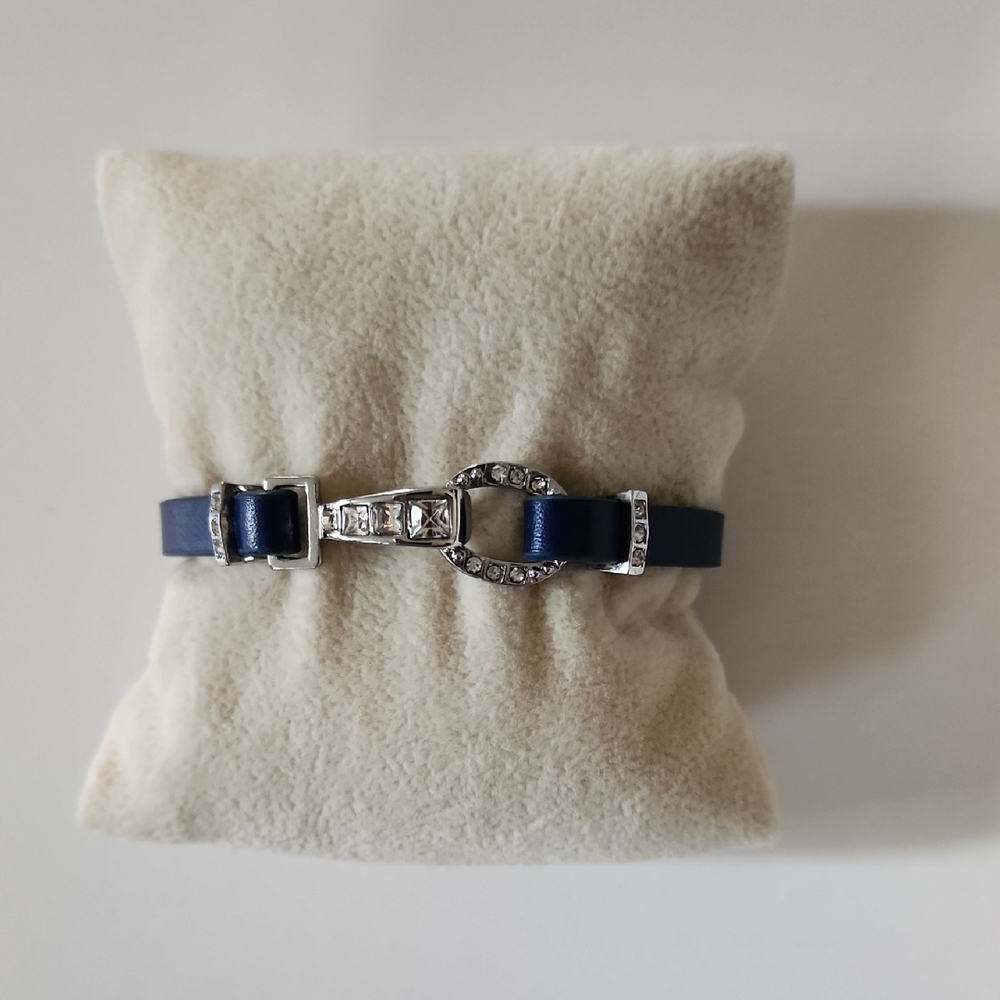 Nantucket Elegant Blue and Silver Bracelet 7-1/4in